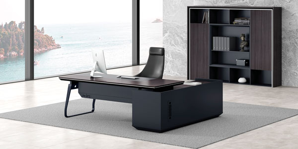 福瑪仕辦公家具|尚睿系列經(jīng)理辦公臺書柜組合展示