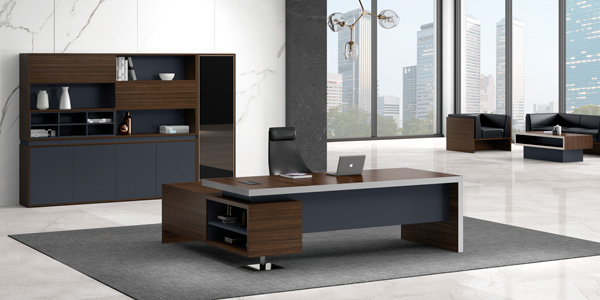 ?，斒宿k公家具|君悅系列現(xiàn)代板式經(jīng)理辦公臺(tái)文件柜組合實(shí)物展示視頻